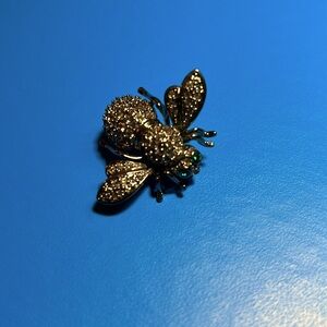 Vintage Joan Rivers Bee Brooch W/Rhinestones